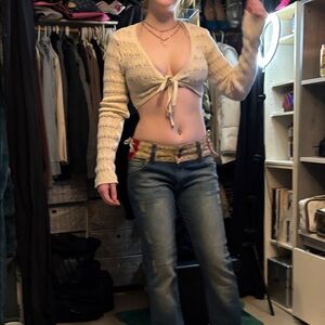 Stylish Blue Straight Leg Jeans